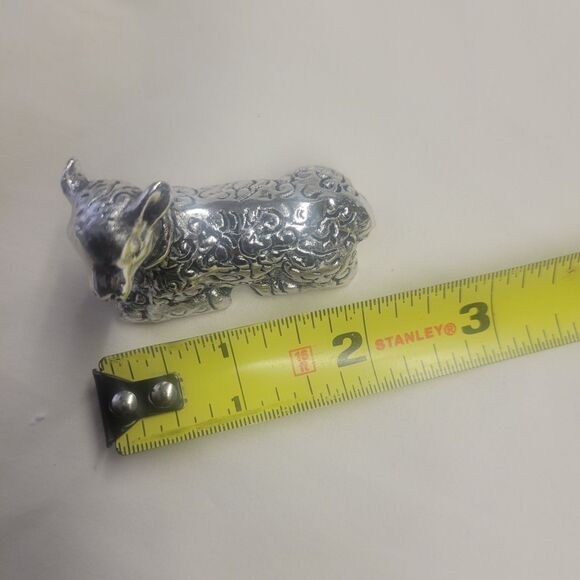 9 Piece antique Silver nativity with wood Creche Christmas  in Original Open Box - Picture 13 of 15